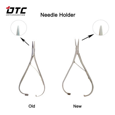CE Certified Class I DTC Ortho Dental Stainless Steel Plier Needle Holder with Hard