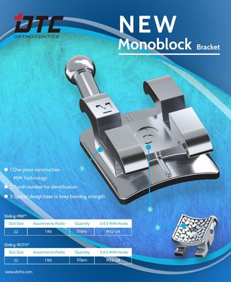 Mini DTC Ortho Orthodontic Metal Brackets Brace Ortho Fabric for Roth/MBT Performance