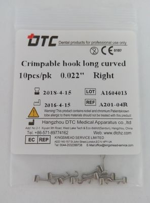0.018'/0.022' DTC Orthodontic Dental Stainless Steel Crimpable Hook Short Long or Spiral Hooks