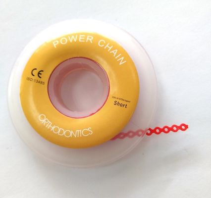 Short Orthodontic Elastic Power Chain for Quick and Convenient Braces Adjustment