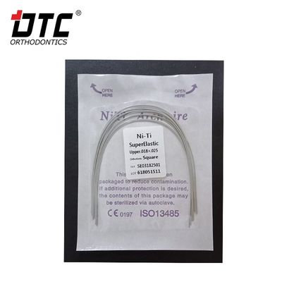 Orthodontic Correction with DTC Round NiTi Oval Square Arch Wire and CE Certification